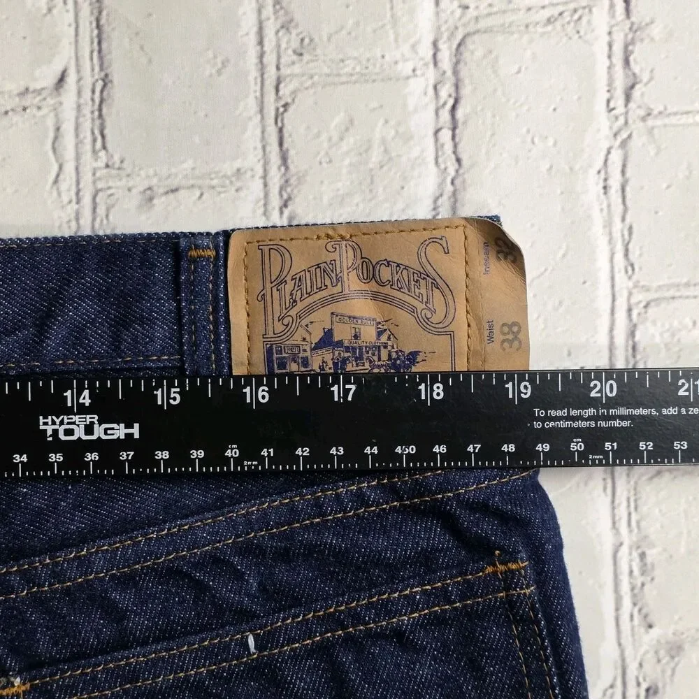 Vtg 80s JC Penney Men's 38x32 Blue Dark Denim Boot Cut Jeans